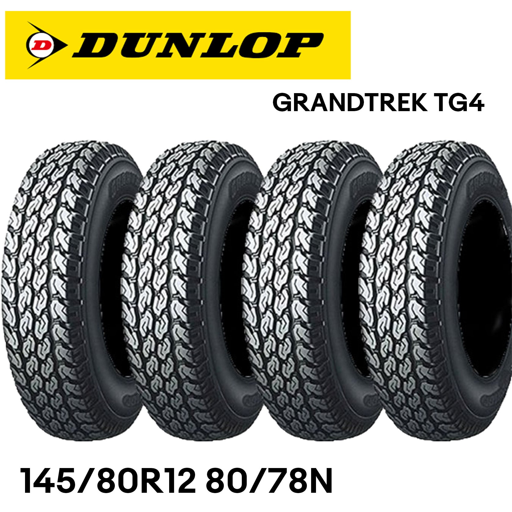 DUNLOP GRANTREK TG4 145/80R12 80/78N mini tires – Powerweb US