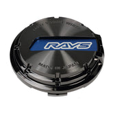 RAYS gramLIGHTS No.16 Black-Chrome/Blue Center Cap [Set of 4]