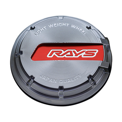 RAYS gramLIGHTS No.63 Silver/Red Center Cap [Set of 4]