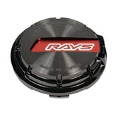 RAYS gramLIGHTS No.65 Black-Chrome/Red Center Cap [Set of 4]