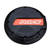 RAYS gramLIGHTS No.15 Black/Red Center Cap [Set of 4]