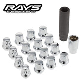 [16pc] RAYS Lock&Lug Nut 17HEX L31 for 4H / 2Colors / Genuine OEM