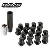 [16pc] RAYS Lock&Lug Nut 17HEX L31 for 4H / 2Colors / Genuine OEM