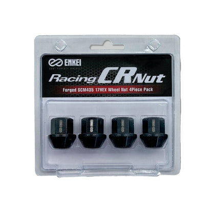 [4pc] ENKEI Racing CR Nut / Forged Steel / 17HEX / Black / Genuine Parts