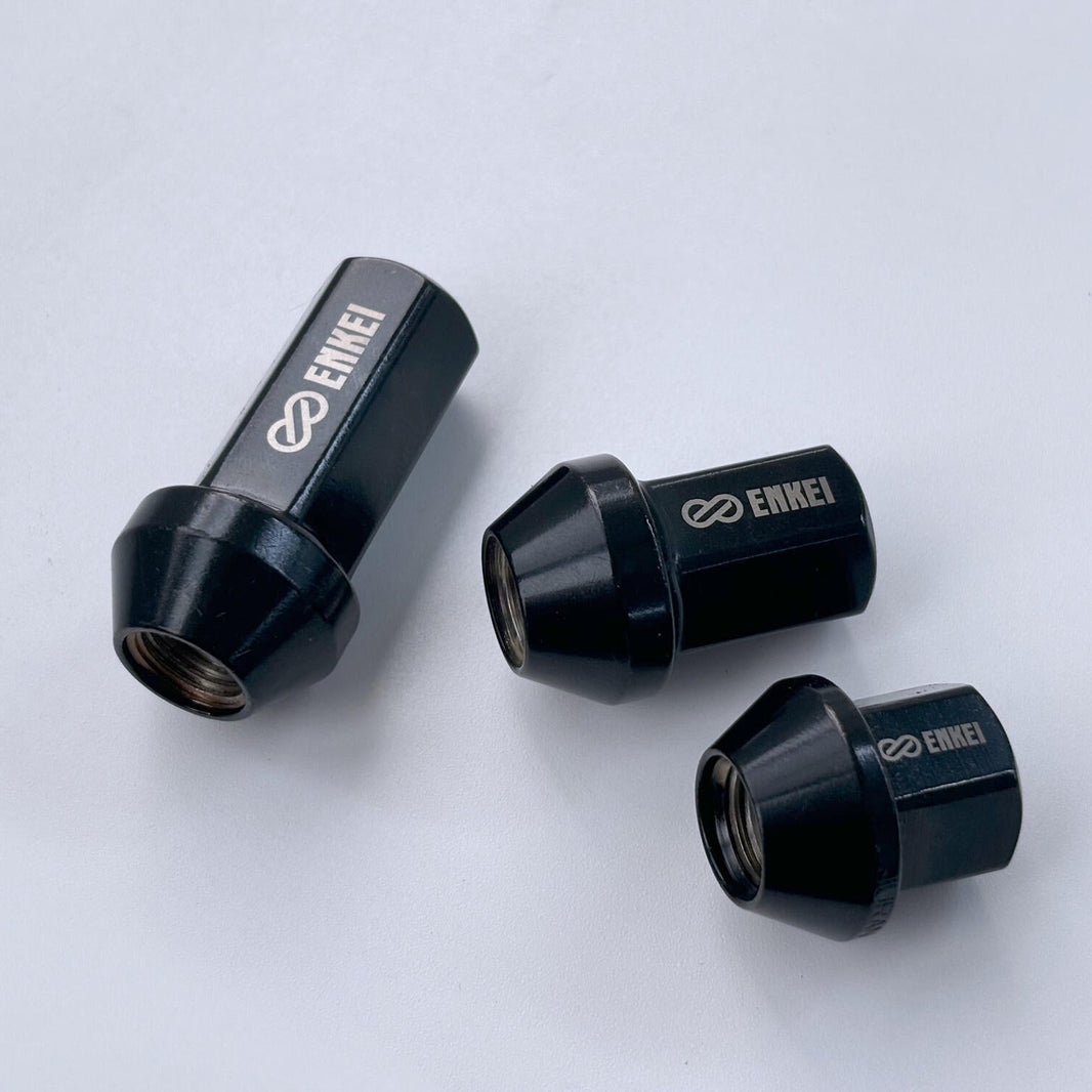[4pc] ENKEI Racing CR Nut / Forged Steel / 17HEX / Black / Genuine Parts