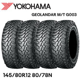 YOKOHAMA GEOLANDAR M/T G003 145/80R12 80/78N for Kei truck mini tires [Set of 4]