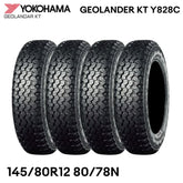 YOKOHAMA GEOLANDER KT Y828C 145/80R12 80/78N for Kei truck mini tires [Set of 4]