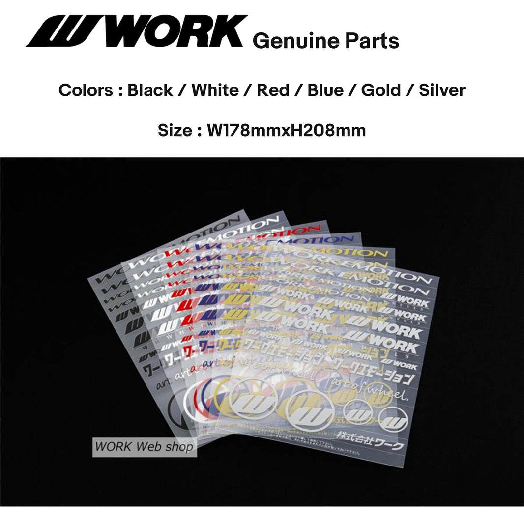 WORK EMOTION Logo Sticker Decal W178×H208mm / 6 Colors