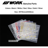 WORK EMOTION Logo Sticker Decal W178×H208mm / 6 Colors