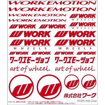 WORK EMOTION Logo Sticker Decal W178×H208mm / 6 Colors