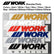 WORK Logo Sticker Decal 200mm/250mm/310mm/410mm/510mm / 7 Colors