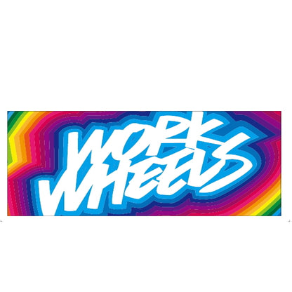 Genuine [WORK WHEELS] Logo Sticker Decal W183×H70mm Lolipop